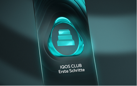 Das IQOS CLUB Erste Schritte Badge.