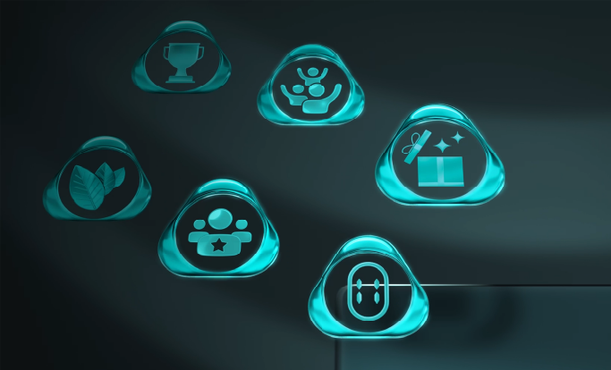 Image of 6 badges