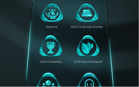 Einige Badges aus dem neuen IQOS CLUB.