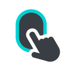 Ícono de una pantalla táctil