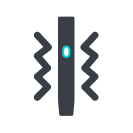  Ícono de una Pieza de Calentamiento vibrando