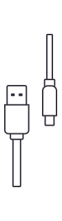 رسم توضيحي يوضح كابل شحن USB من النوع C.