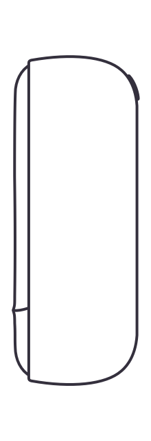 An illustration showing an IQOS ILUMA  Pocket Charger.
