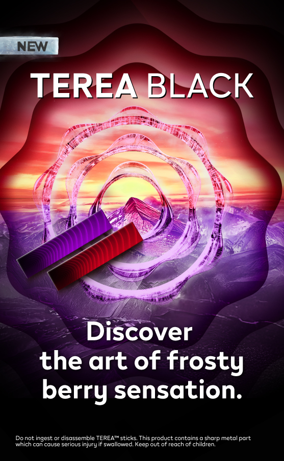 Homepage Banner Discover Frosty Sensation of the New Flavor Variants TEREA Black Ruby and TEREA Black Purple