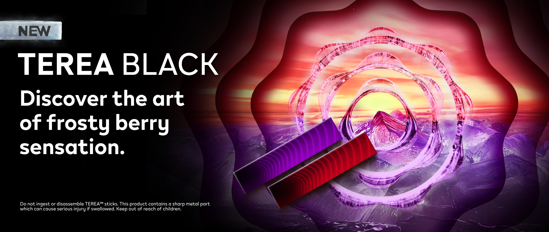 Homepage Banner Discover Frosty Sensation of the New Flavor Variants TEREA Black Ruby and TEREA Black Purple