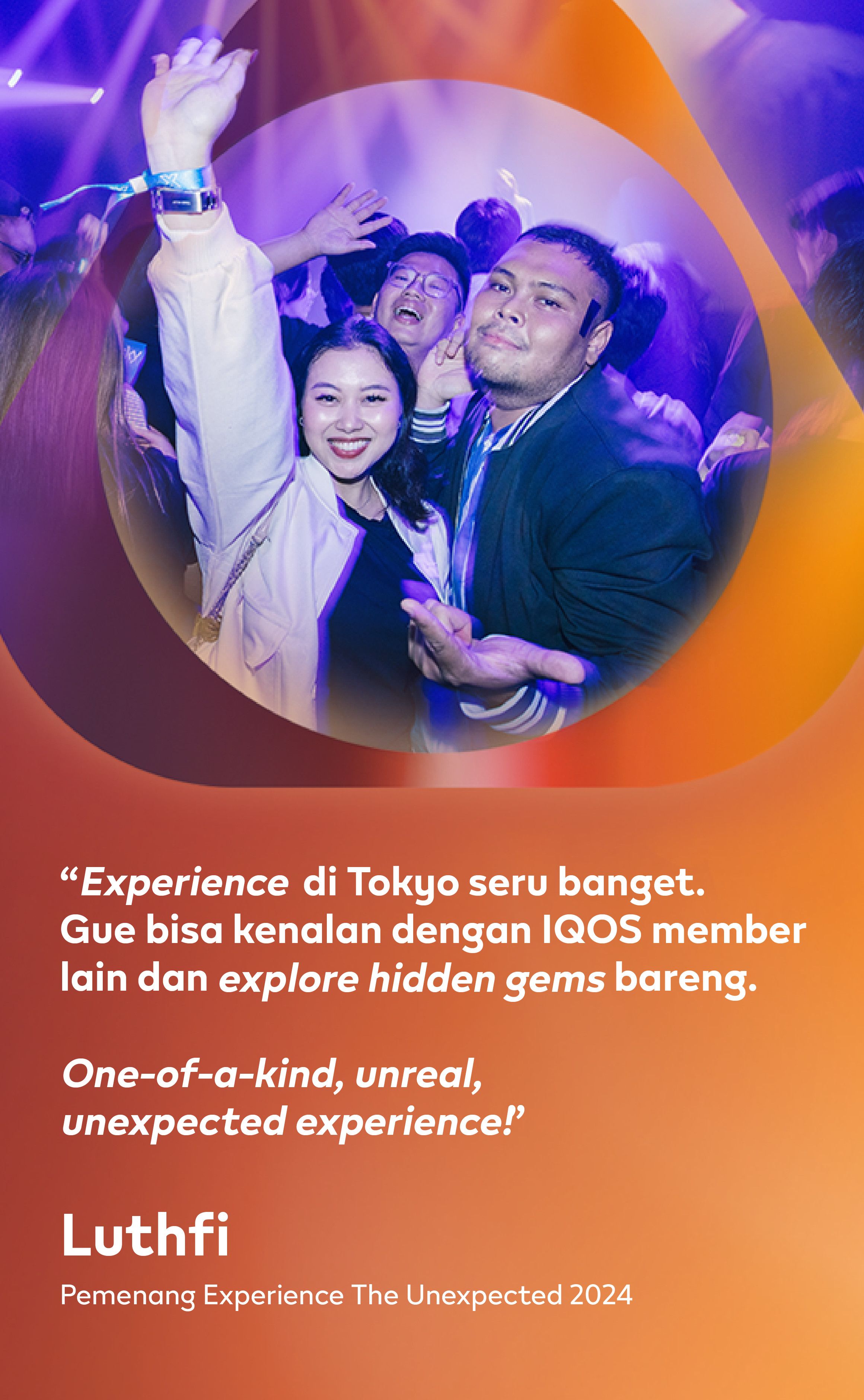Banner Testimoni Luthfi pemenang Experience the Unexpected 2024 Trip Jepang
