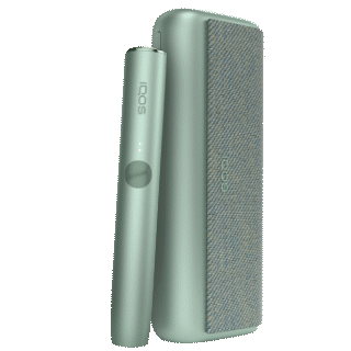 A Jade Green IQOS ILUMA PRIME Holder and Pocket Charger. 
