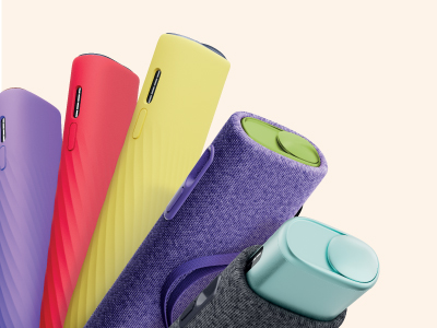 Collection of IQOS ILUMA i ONE accessories in various colors.