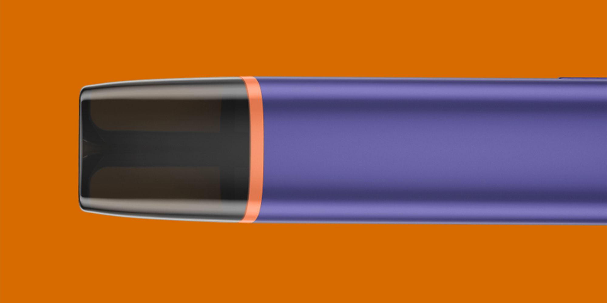 Zařízení VEEV ONE na oranžovém pozadí
