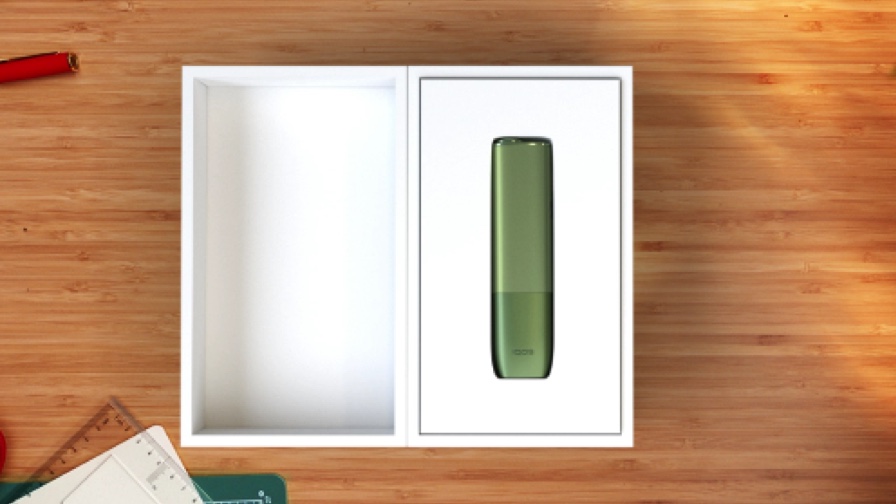 An IQOS ILUMA ONE in a box