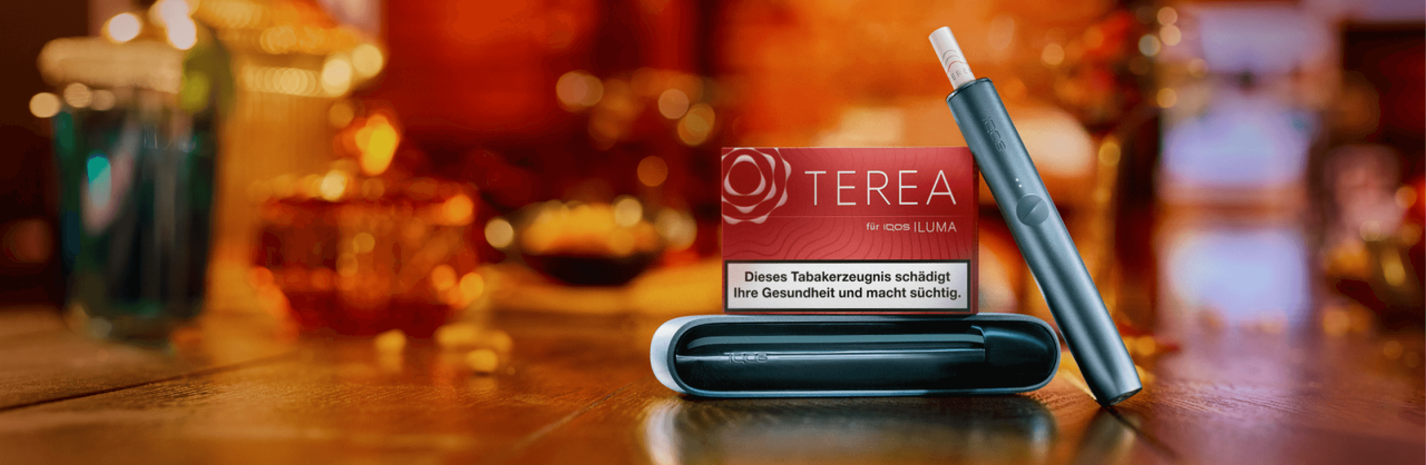 IQOS ILUMA Tabakerhitzer mit einer Packung TEREA Tabaksticks