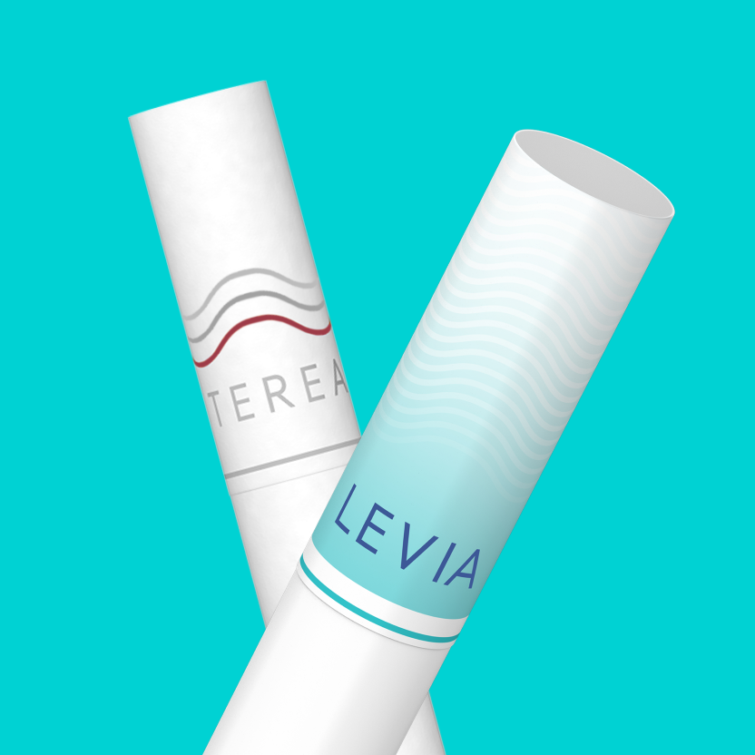 Nahaufnahme TEREA vs. LEVIA Sticks