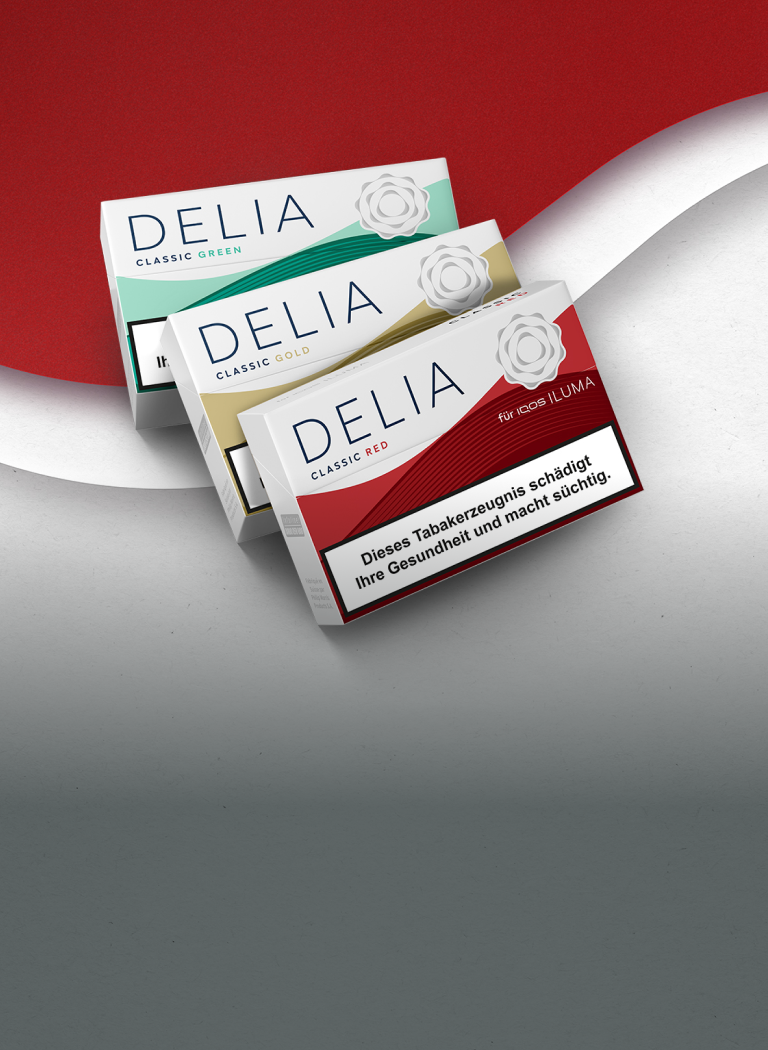 Drei Packungen DELIA Tabaksticks