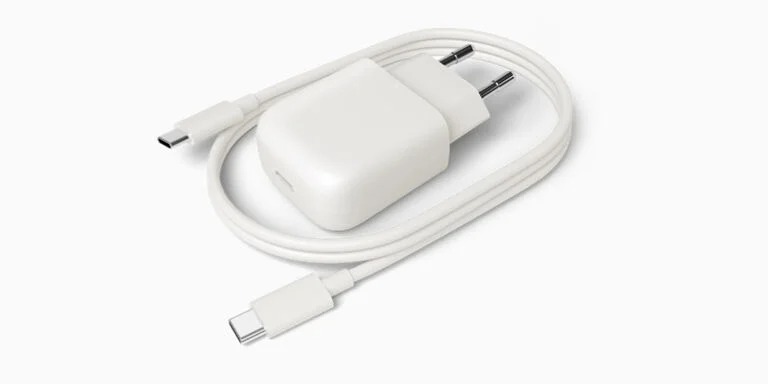 An AC adaptor and a charging cable.