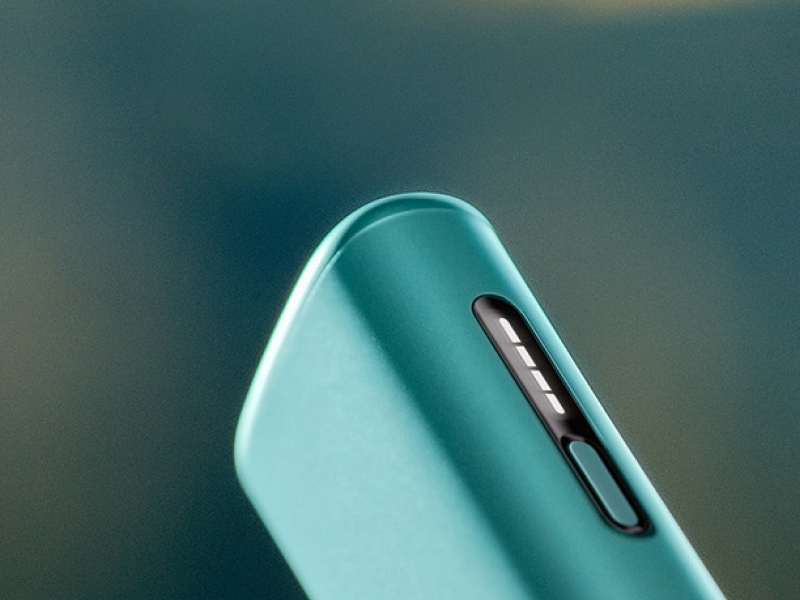 A Breeze Blue IQOS ILUMA i ONE device.