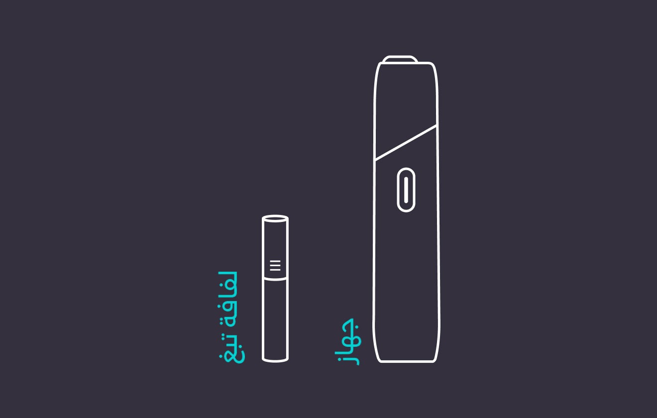 جهاز التبغ المُسخَّن IQOS Originals One وعود HEETS بالصيغة المُبسَّطة.