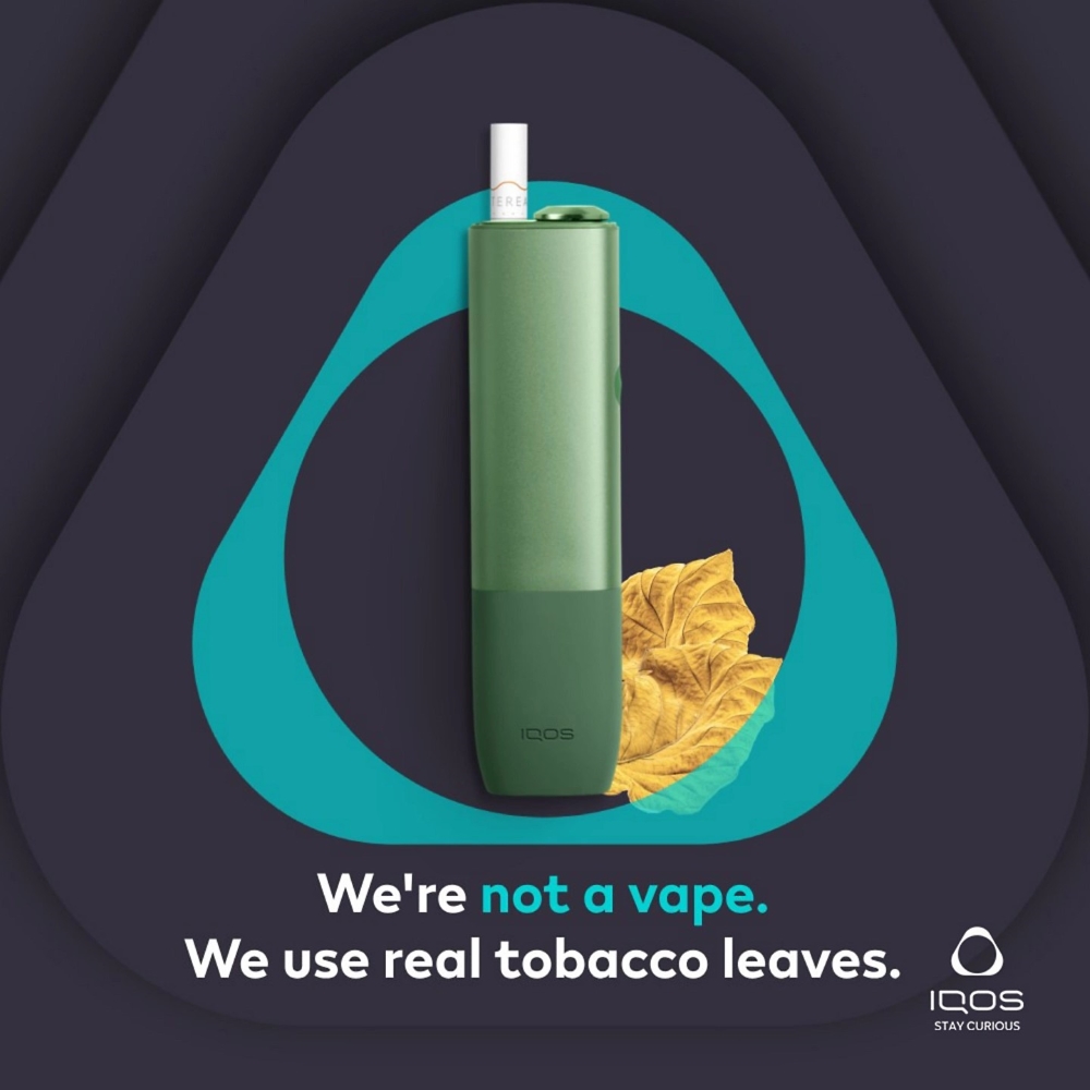 IQOS is not a vape. IQOS uses real tobacco leaves.