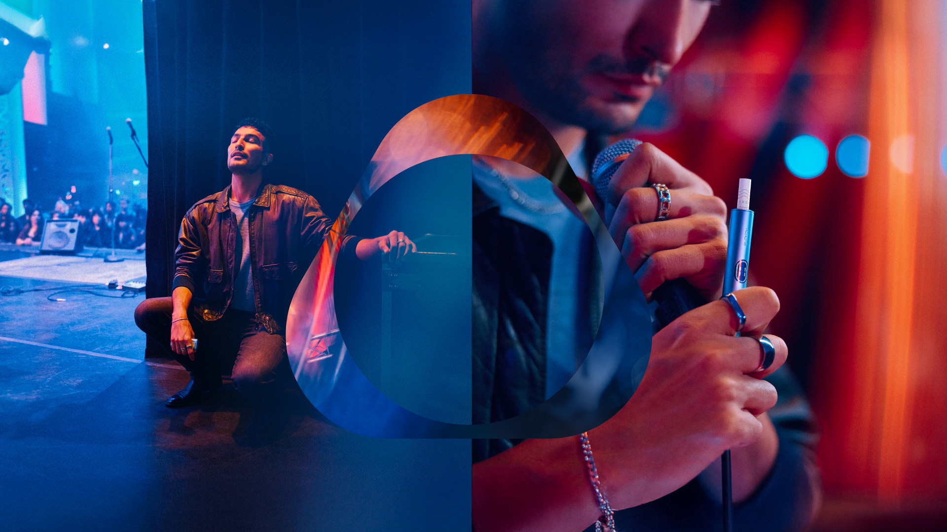 Snehové vločky za svitu mesiaca.