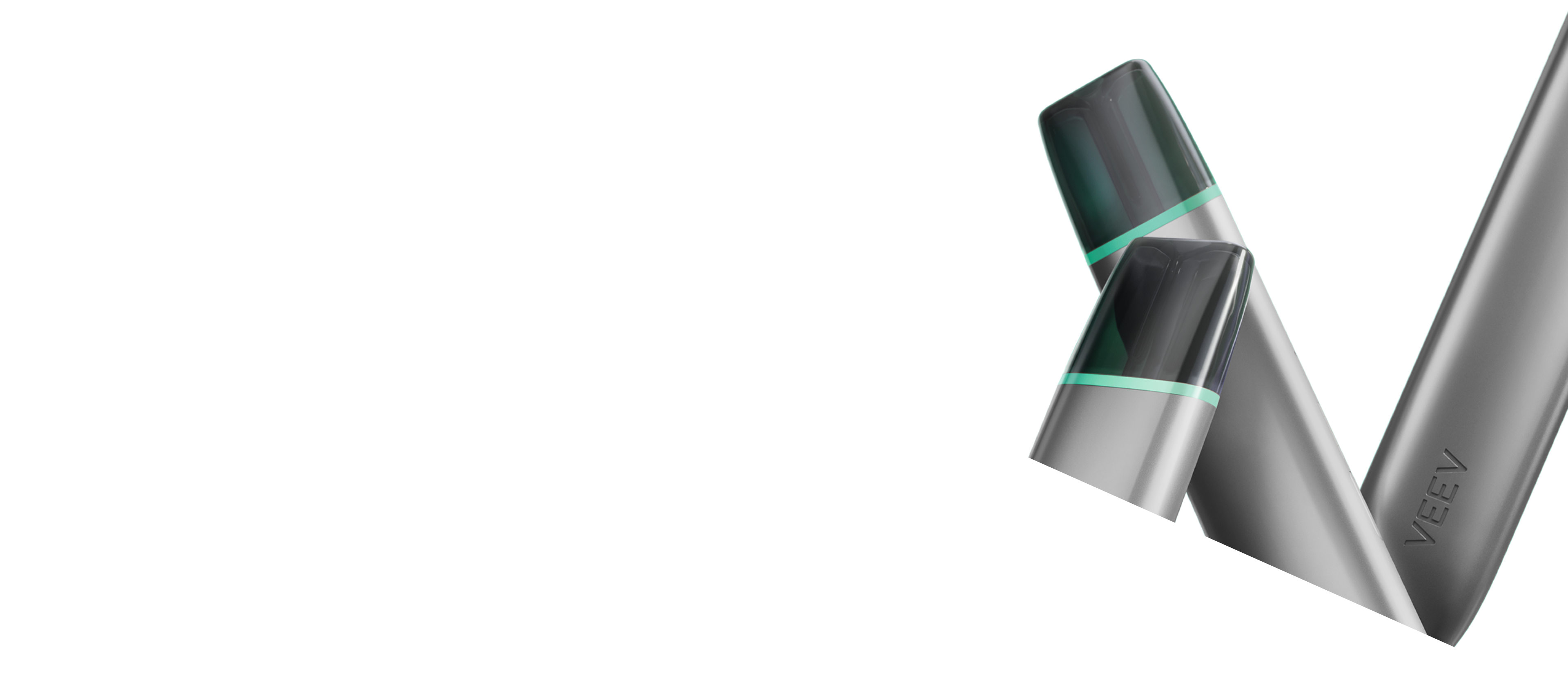 Tři zařízení VEEV na bílém pozadí