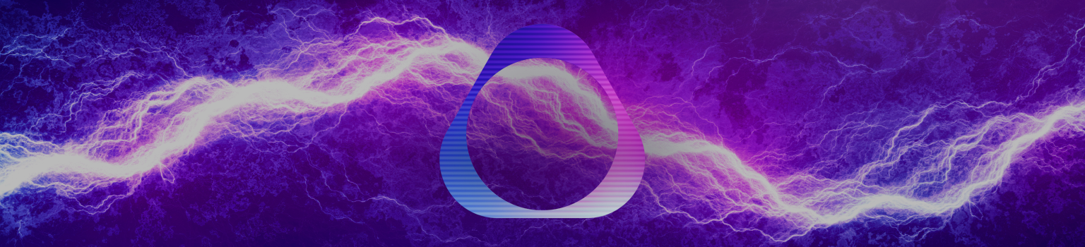 Fialové pozadie s elektrickými impulzmi.