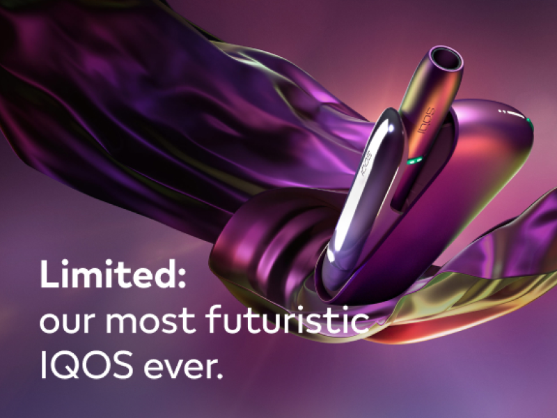 Ab sofort erhältlich: IQOS ORIGINALS DUO Iridescent Purple.