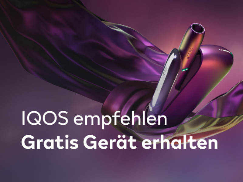 IQOS Empfehlen und kostenloses ORIGINALS DUO Iridescent Purple erhalten