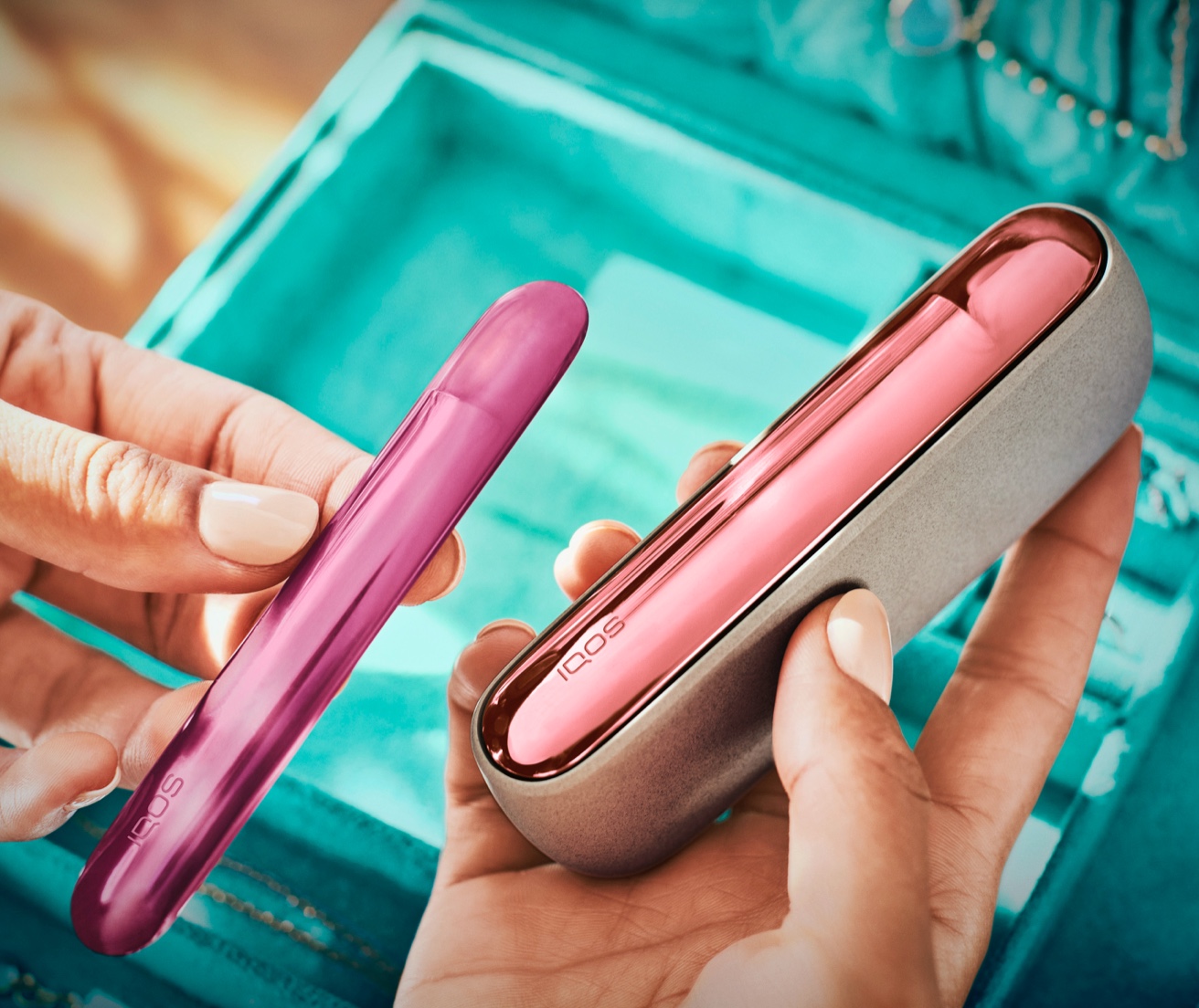 Buy IQOS ILUMA ONE Tinted Teal Silicone Sleeve IQOS Indonesia