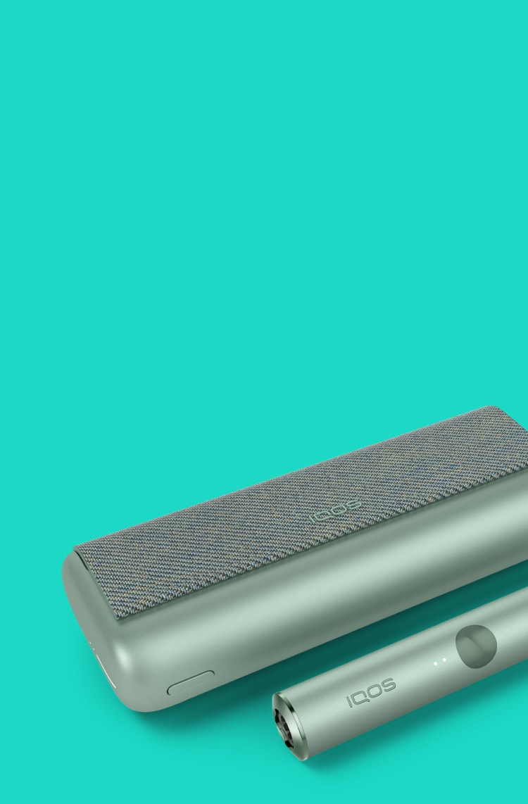A Jade Green IQOS ILUMA device. A Jade Green IQOS ILUMA device.