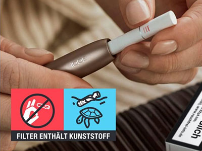 IQOS & HEETS: Plastik im Filter.