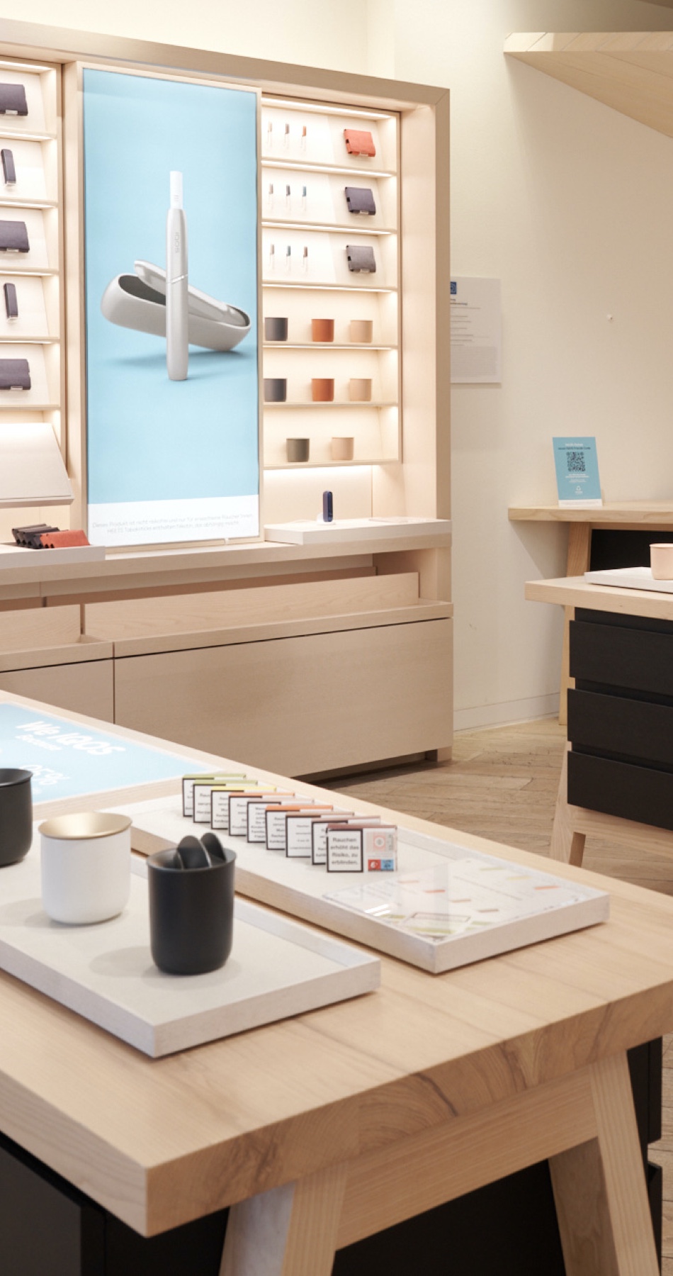 IQOS Store Interior with IQOS Trays visible