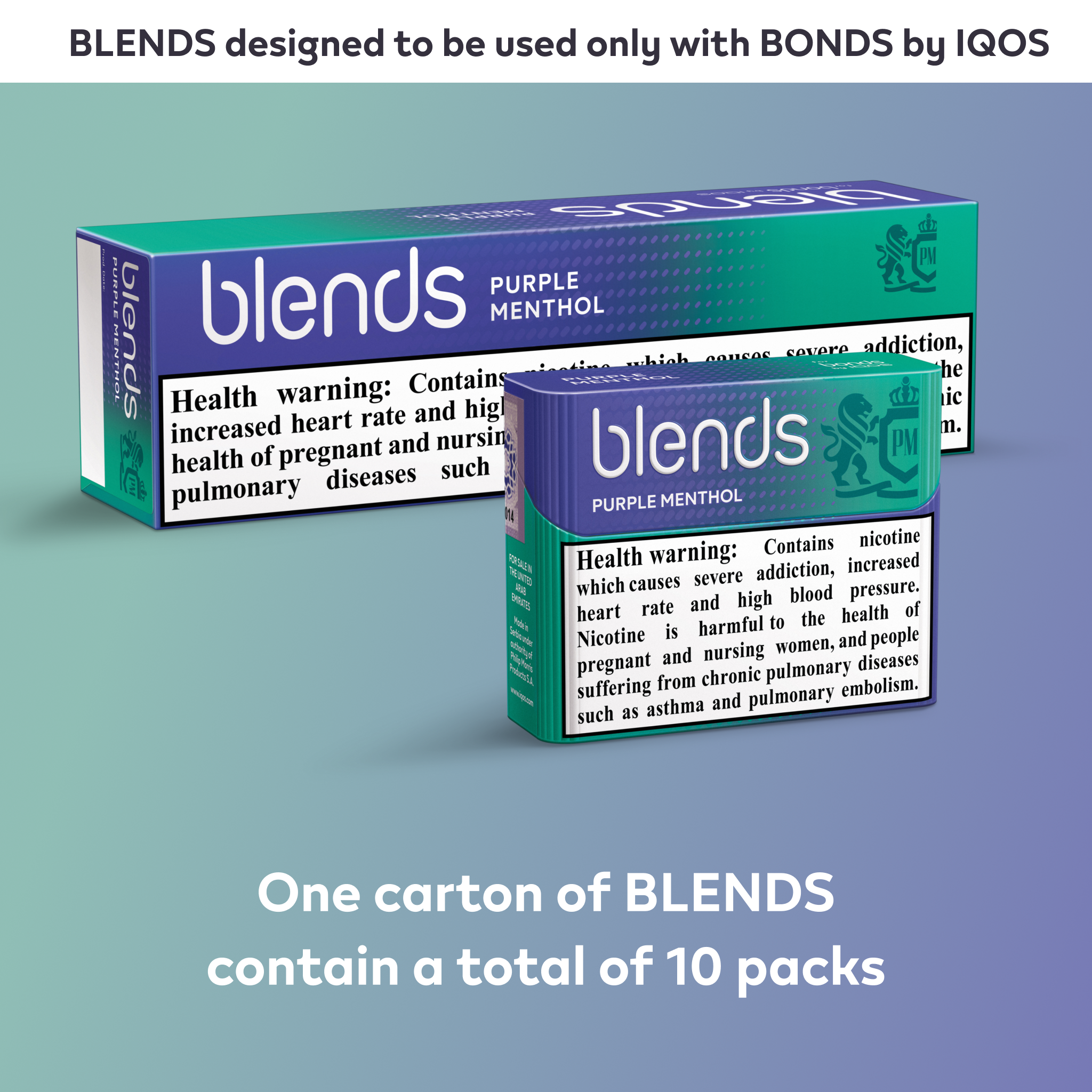 BLENDS PURPLE MENTHOL (10 Packs) (Purple Edition)