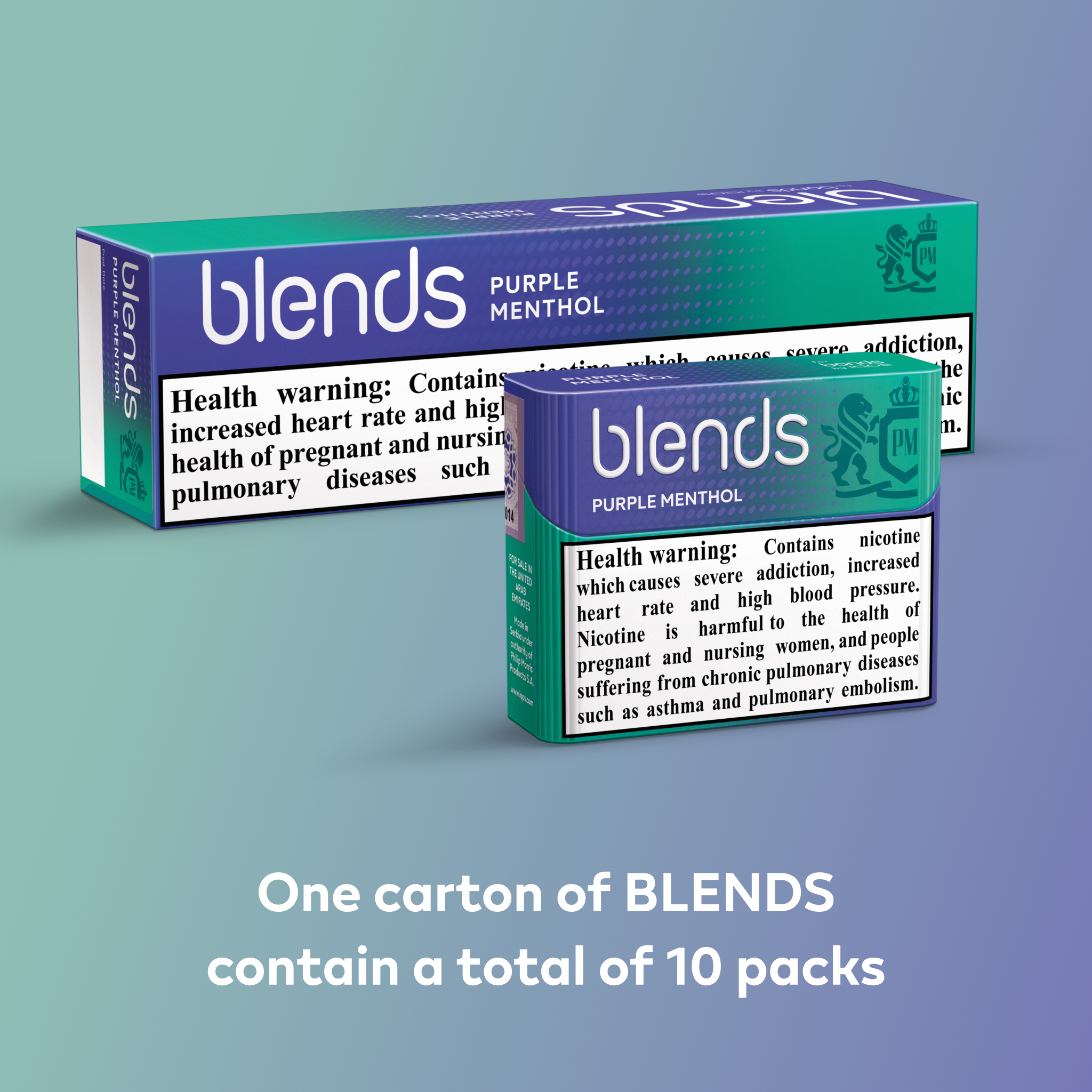 BLENDS PURPLE MENTHOL (10 Packs) (Purple Edition)