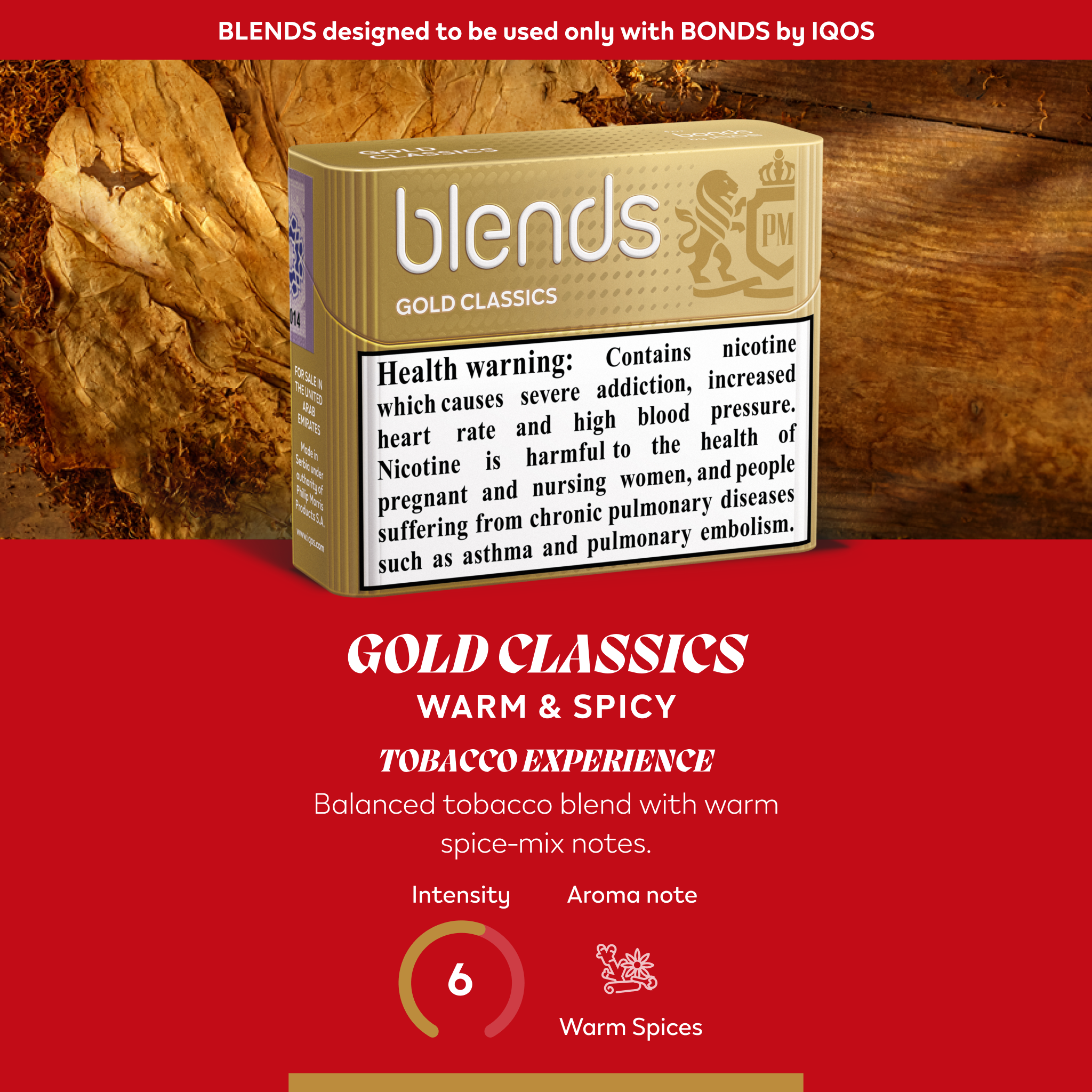 BLENDS GOLD CLASSICS (10 Packs) (Gold Tobacco)