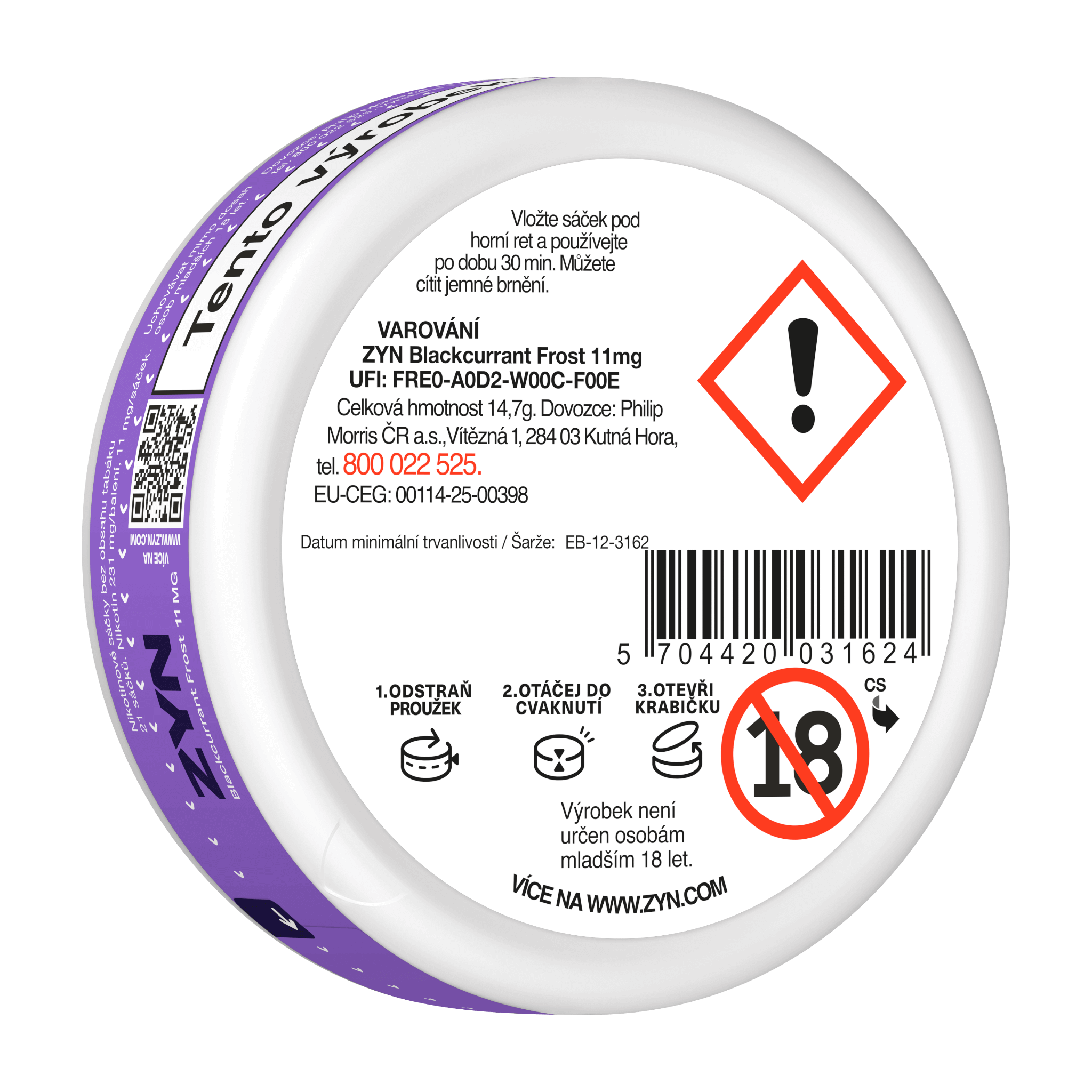 ZYN BLACKCURRANT FROST 11 MG (krabička) (ICY BLACKCURRANT)