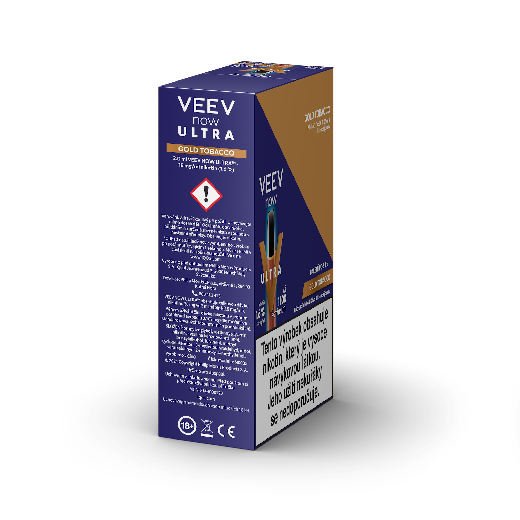 VEEV NOW ULTRA Gold Tobacco (karton) (VEEBA Classic Tobacco)