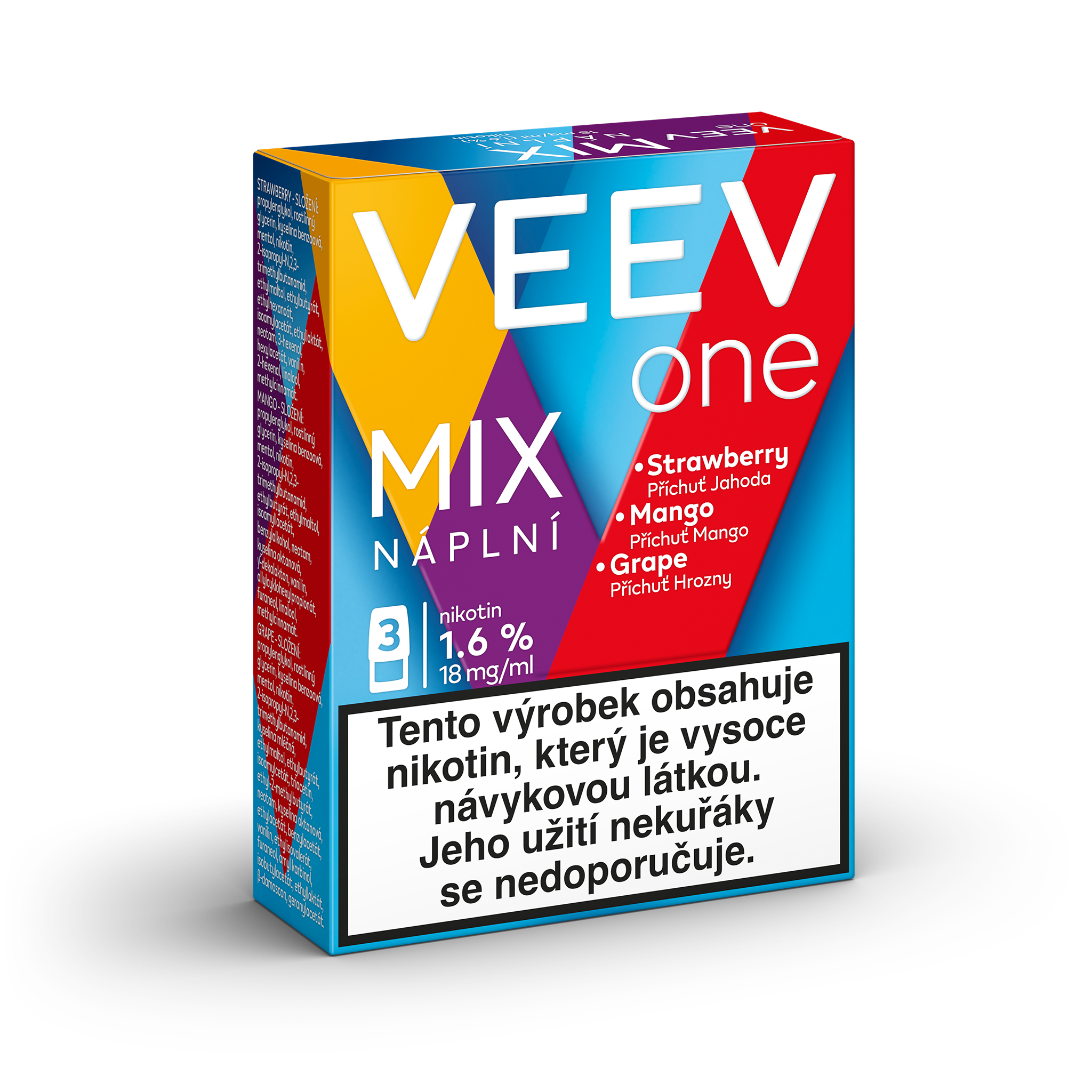 VEEV ONE NÁPLNĚ STRAWBERRY GRAPE MANGO (krabička) (Strawberry Grape Mango)