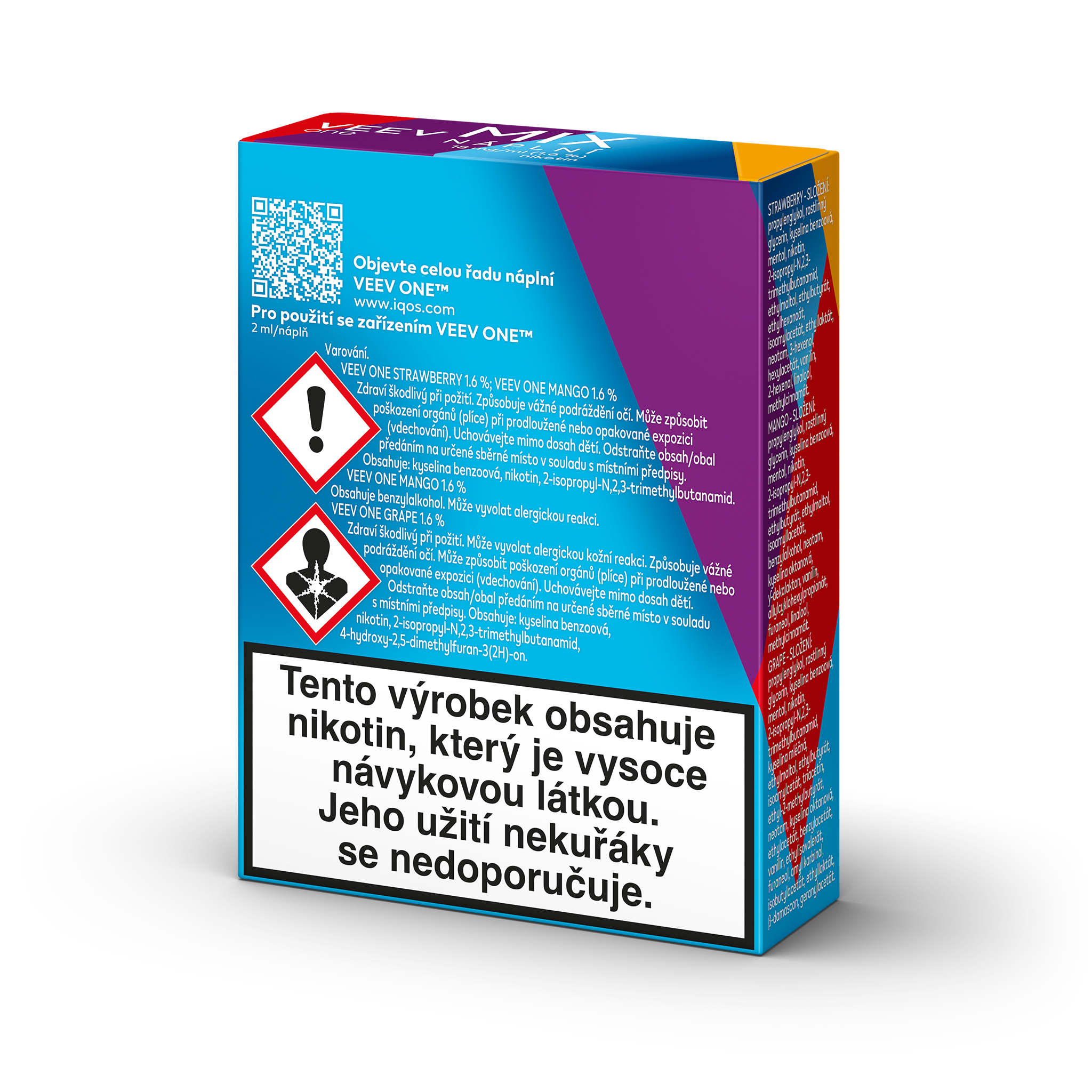 VEEV ONE NÁPLNĚ STRAWBERRY GRAPE MANGO (krabička) (Strawberry Grape Mango)