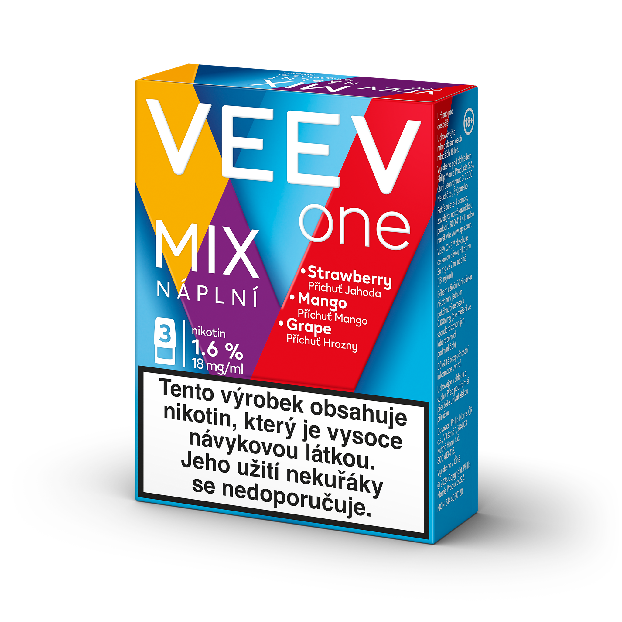 VEEV ONE NÁPLNĚ STRAWBERRY GRAPE MANGO (krabička) (Strawberry Grape Mango)