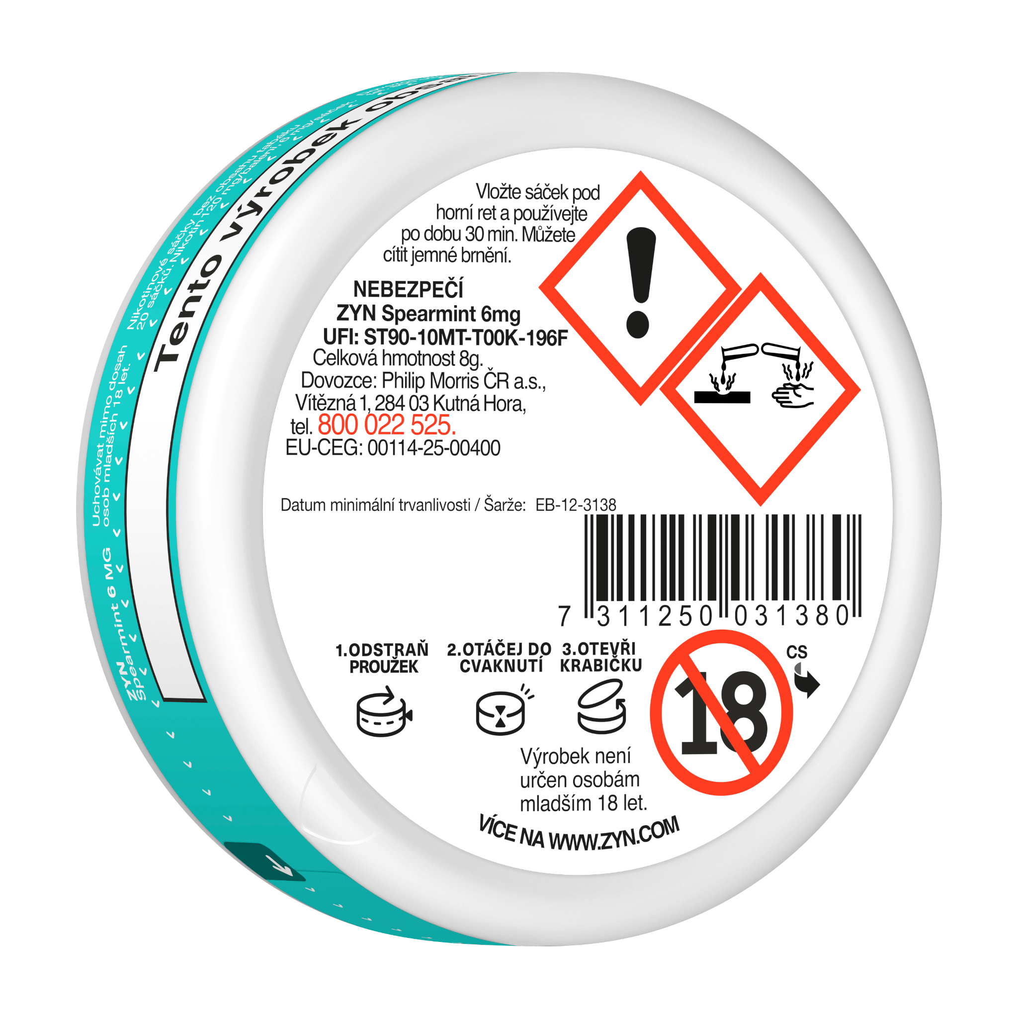 ZYN SPEARMINT 6 MG (krabička) (SPEARMINT)