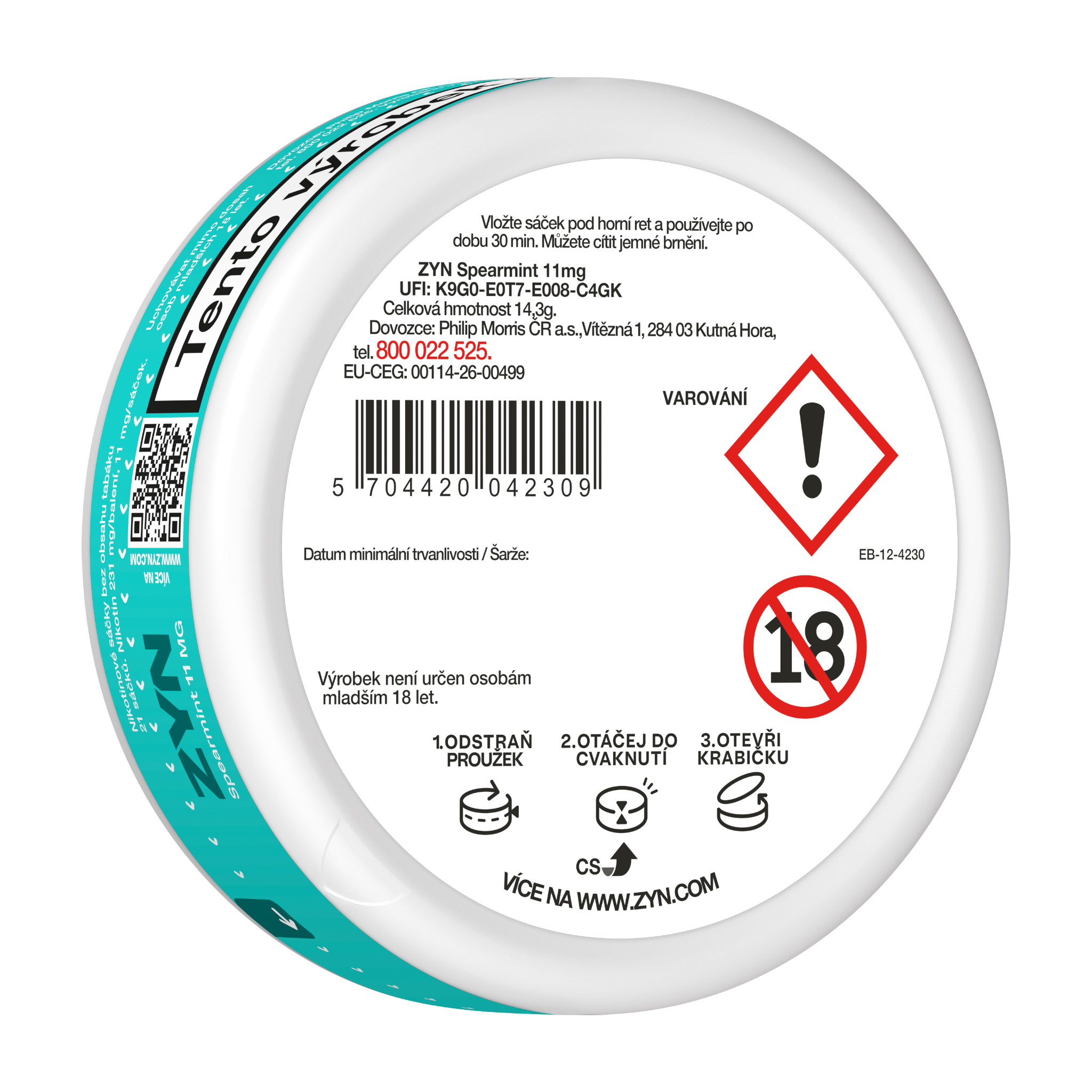 ZYN SPEARMINT 11 MG (KARTON) (SPEARMINT)