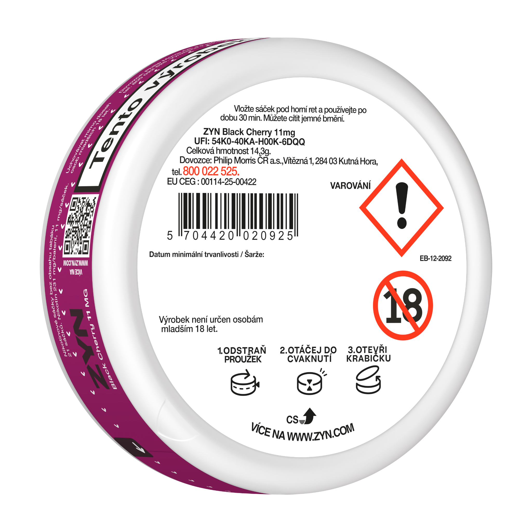 ZYN BLACK CHERRY 11 MG (karton) (Zyn Black Cherry)