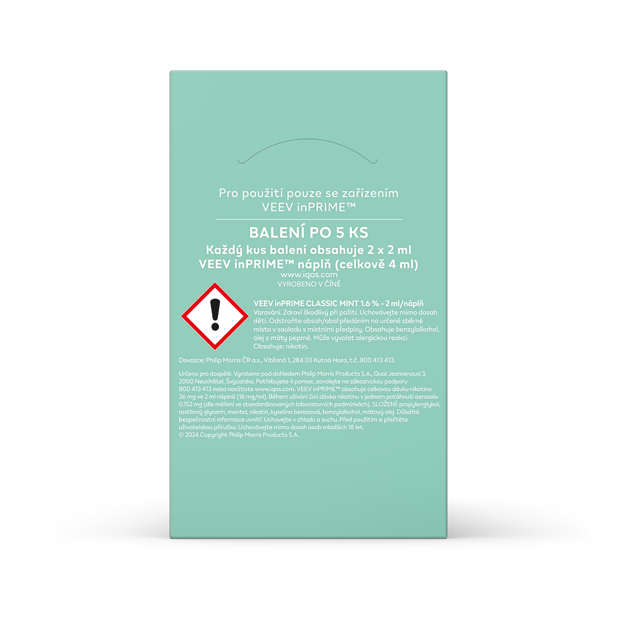 VEEV INPRIME NÁPLNĚ CLASSIC MINT (karton) (Blue Mint)