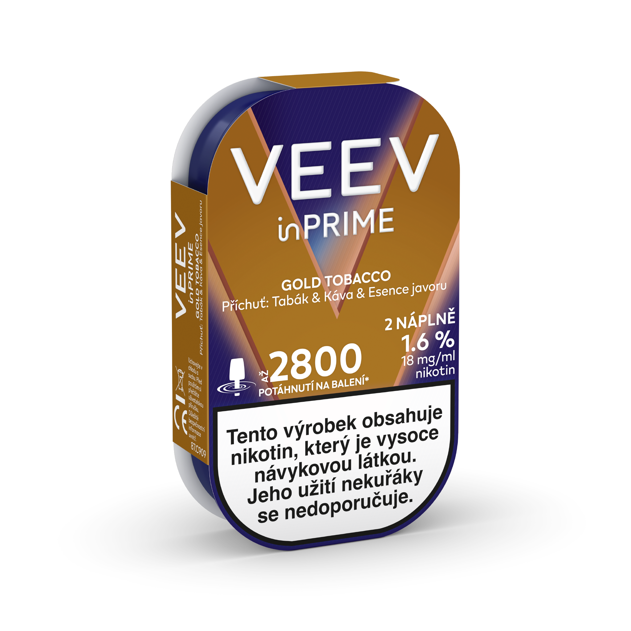 VEEV INPRIME NÁPLNĚ GOLD TOBACCO (krabička) (Classic Tobacco)
