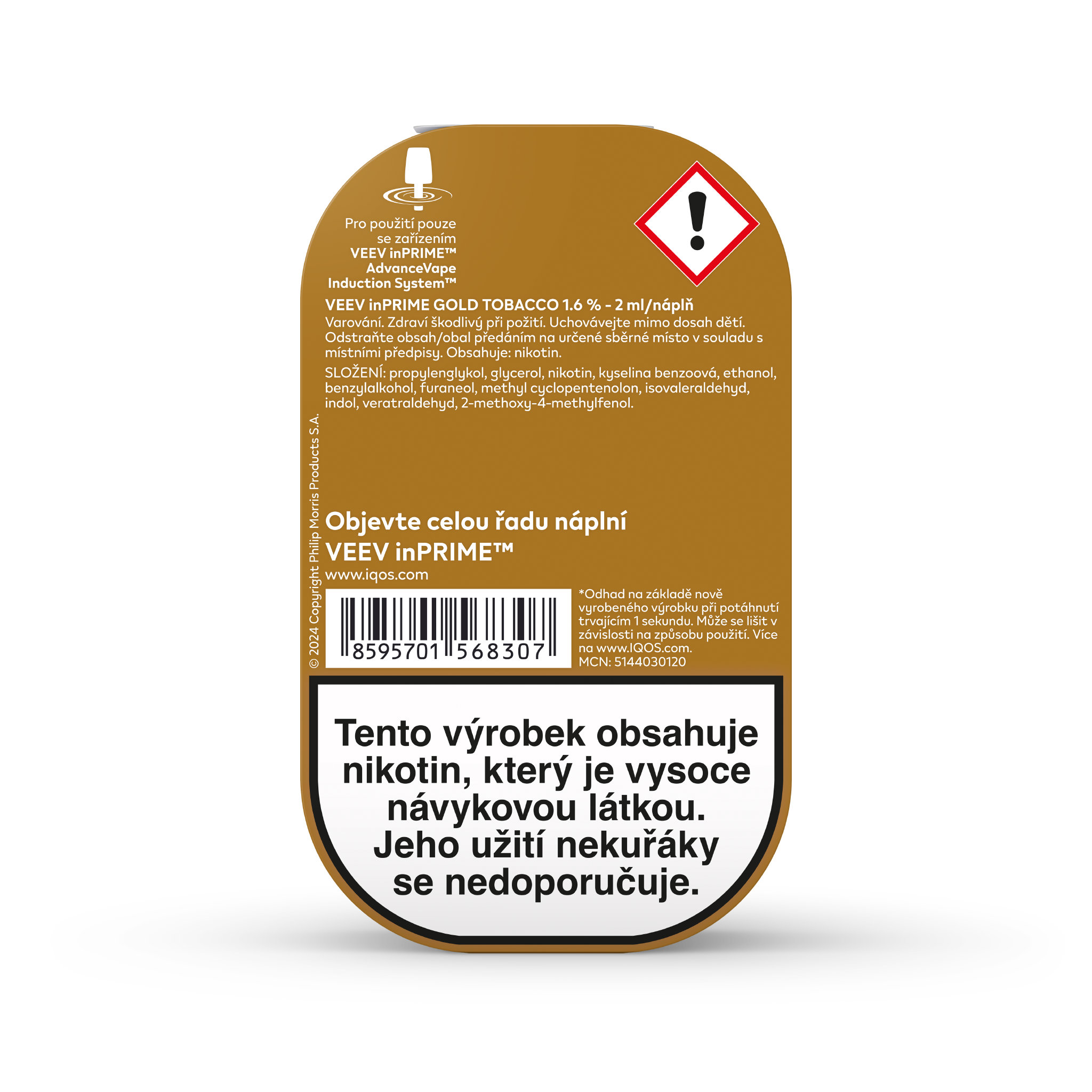 VEEV INPRIME NÁPLNĚ GOLD TOBACCO (krabička) (Classic Tobacco)