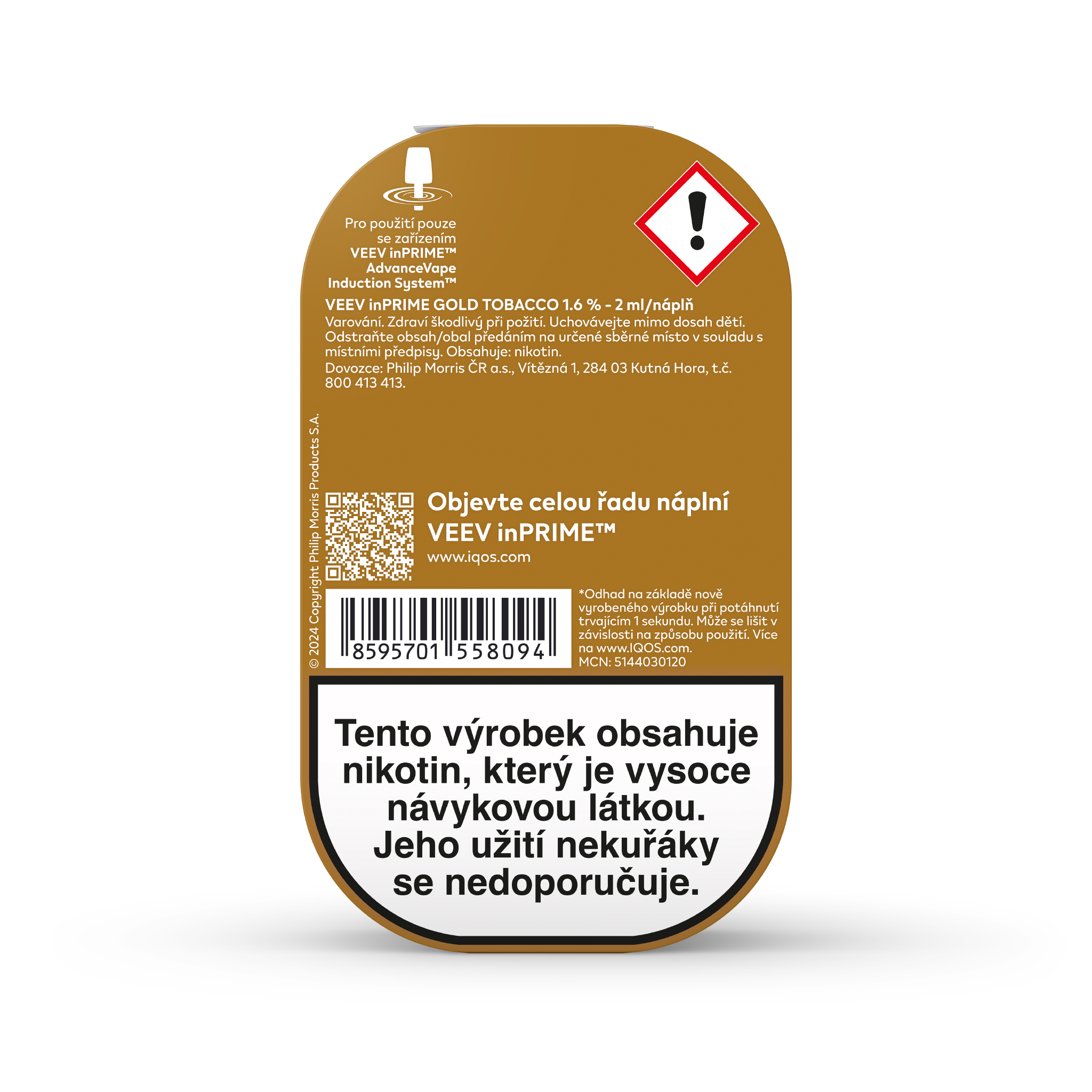 VEEV INPRIME NÁPLNĚ GOLD TOBACCO (krabička) (Classic Tobacco)