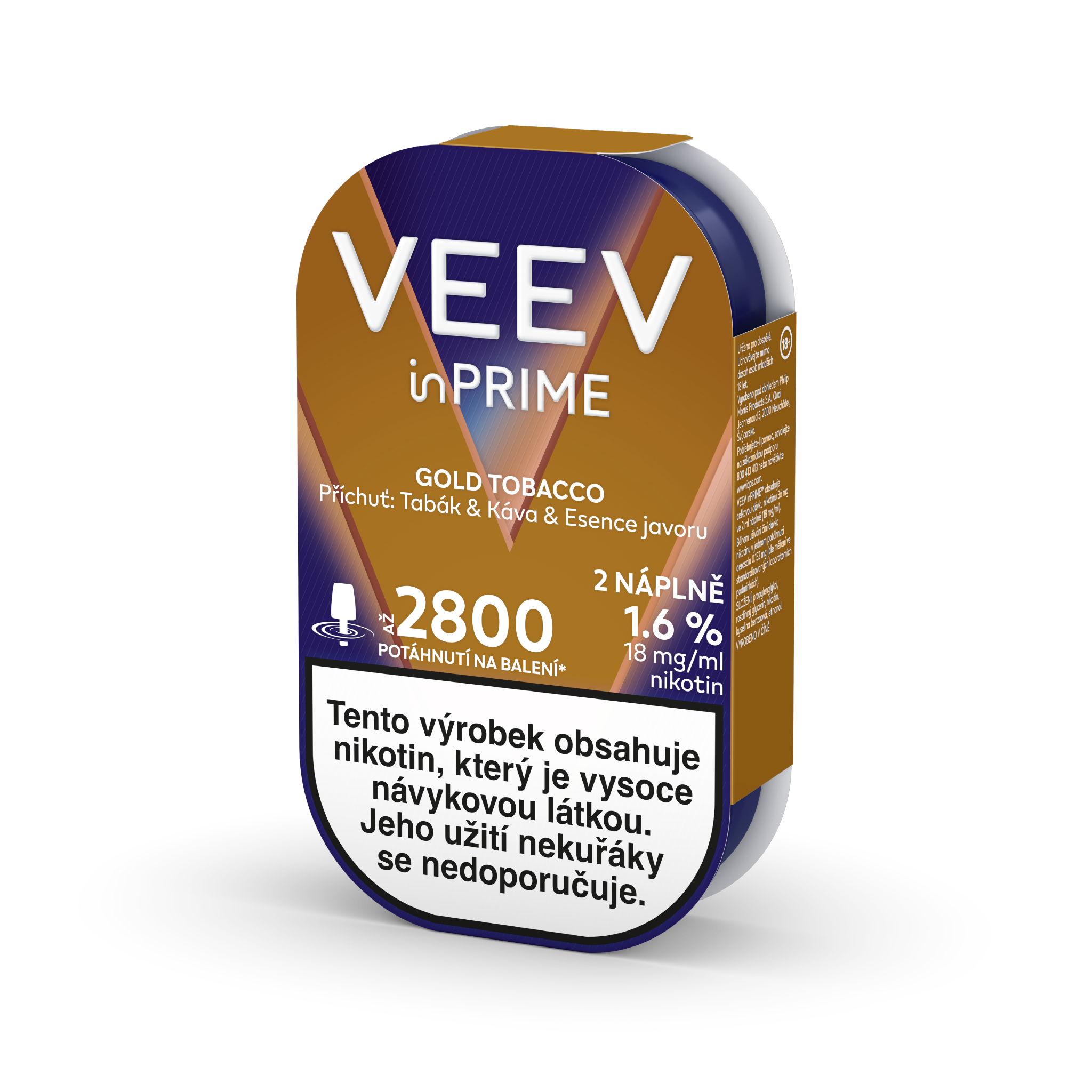 VEEV INPRIME NÁPLNĚ GOLD TOBACCO (krabička) (Classic Tobacco)