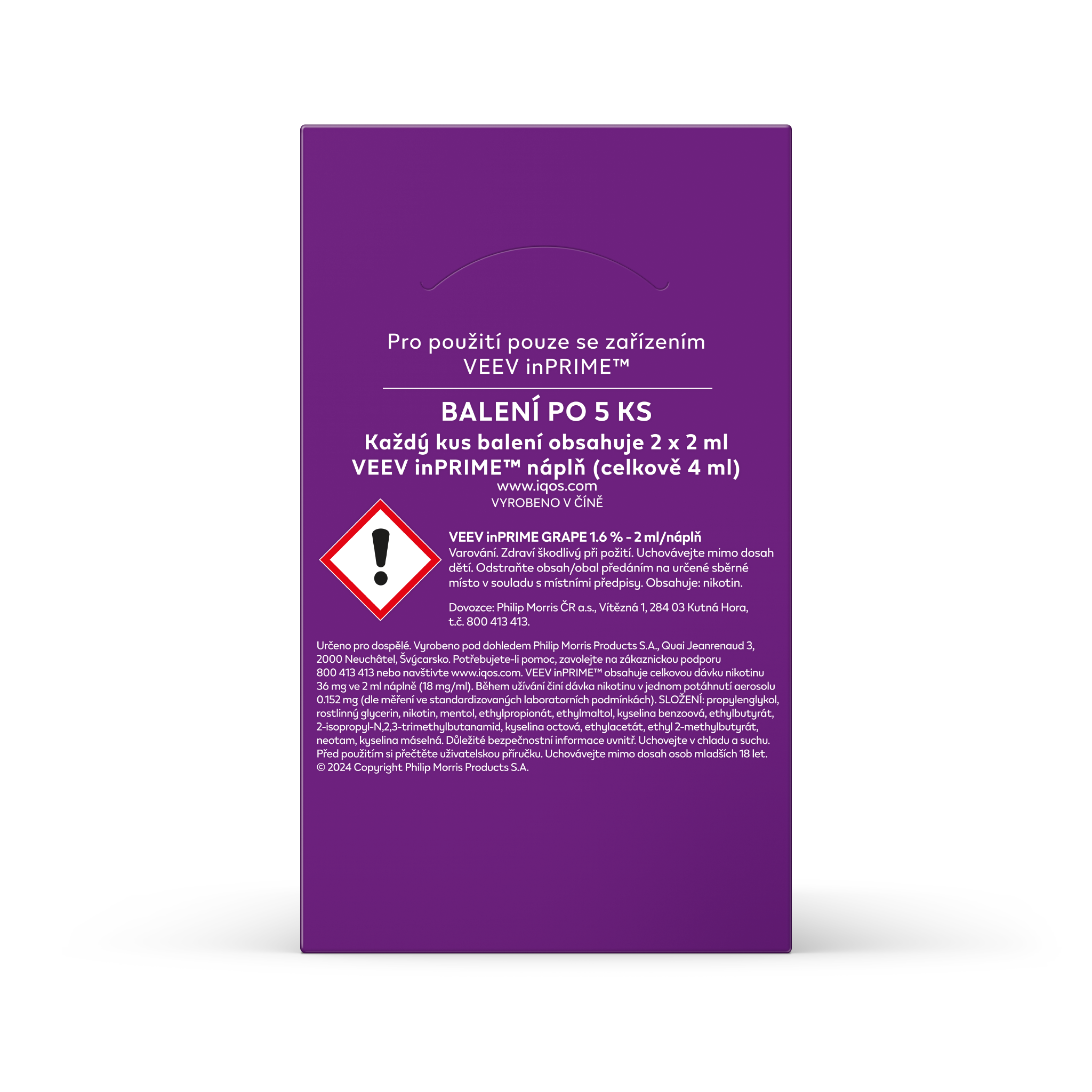 VEEV INPRIME NÁPLNĚ GRAPE (karton) (Veev Grape)