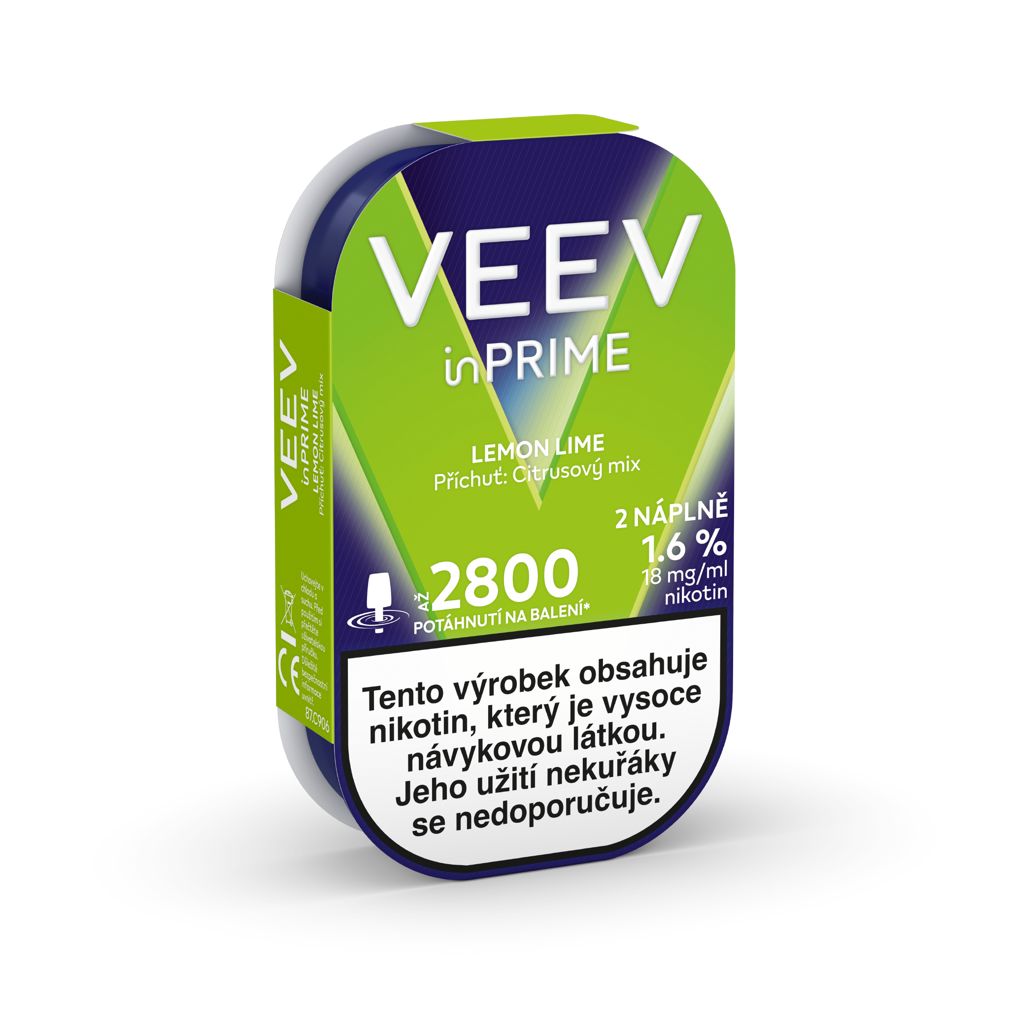 VEEV INPRIME NÁPLNĚ LEMON LIME (krabička) (Yellow Green)
