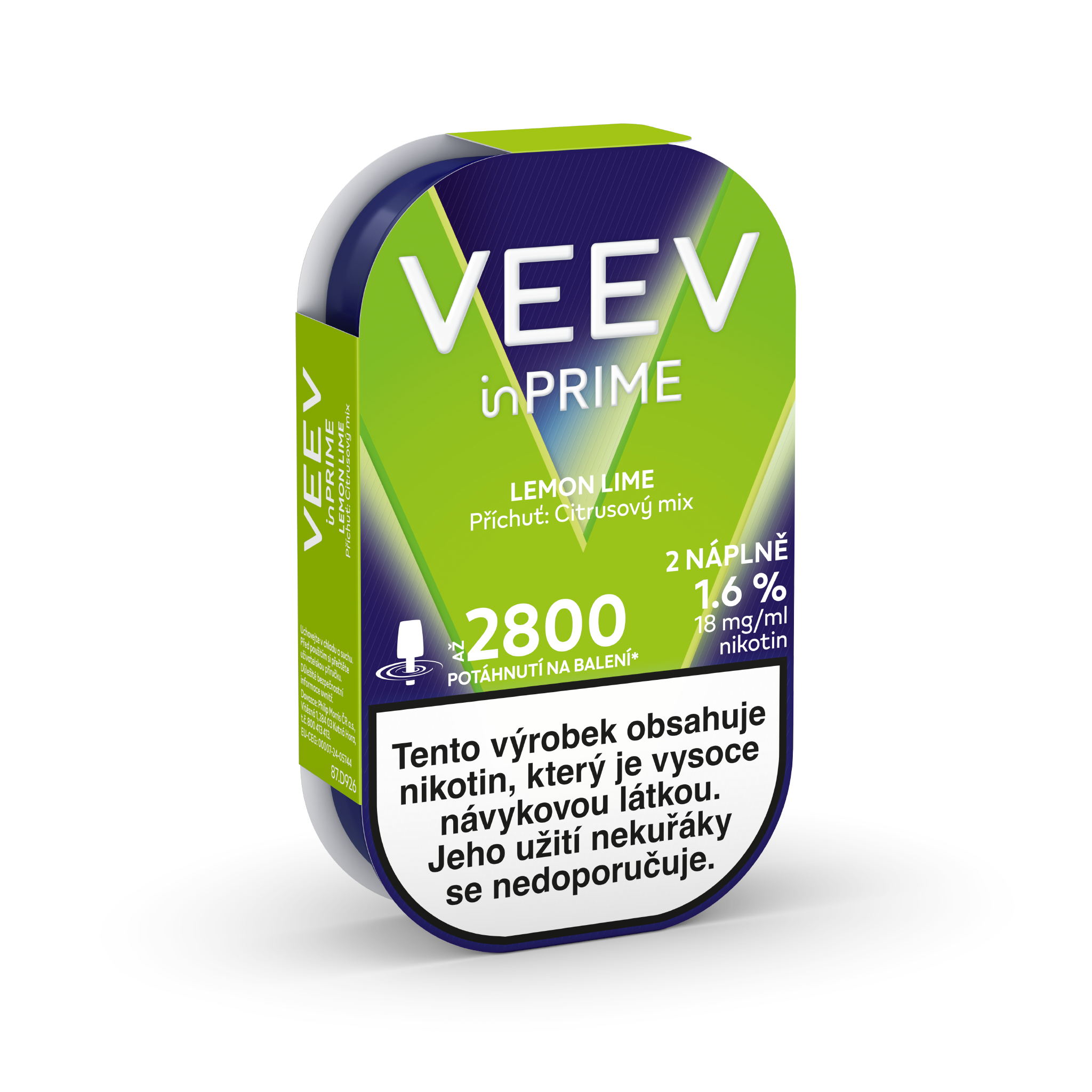 VEEV INPRIME NÁPLNĚ LEMON LIME (krabička) (Yellow Green)