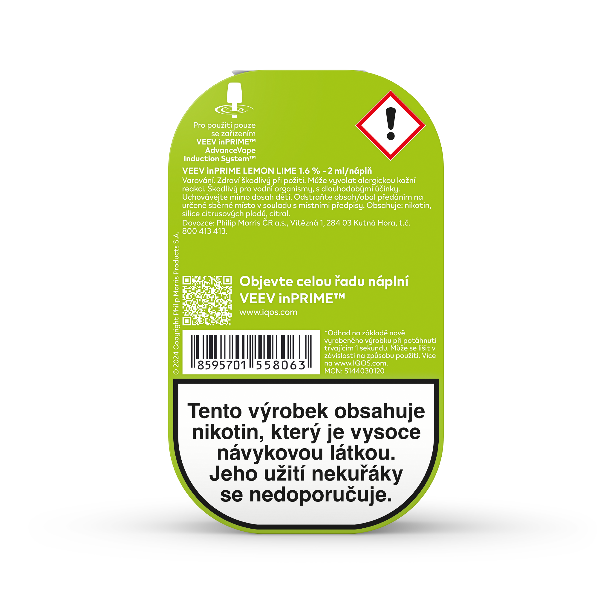 VEEV INPRIME NÁPLNĚ LEMON LIME (krabička) (Yellow Green)